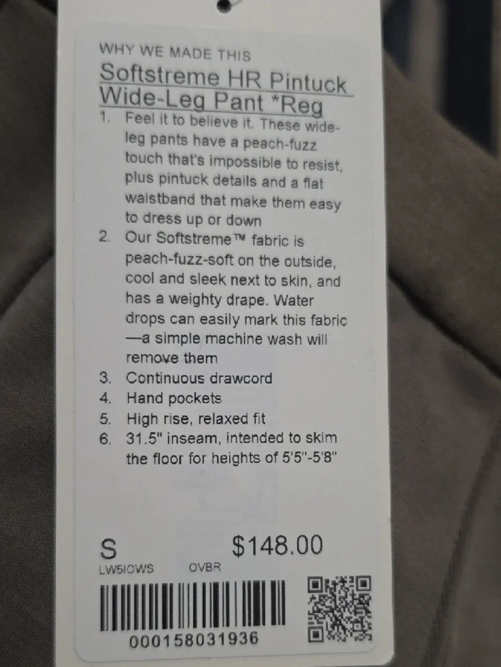 2 lululemon Softstreme HR Pintuck Wide-Leg Pant *Regular